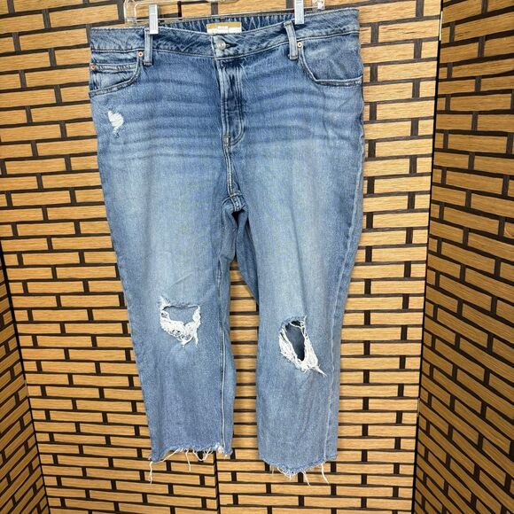 Maurices Brooklyn Relaxed Straight Ankle Jeans Size 16W Short - Picture 1 of 9